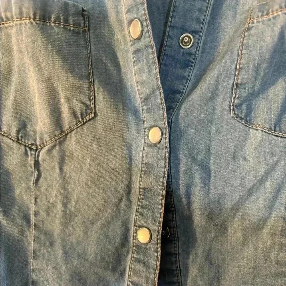 LOVE FIRE light Jean  shirt - Picture 3 of 4